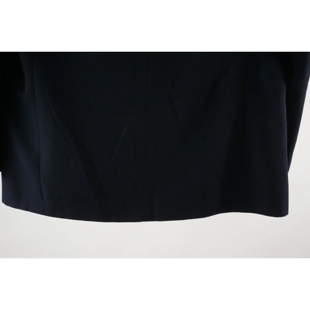 Vintage Givenchy Gold Button Navy Blue Wool Wide‎ Lapel Sport Coat Men's 46R